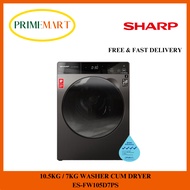SHARP ES-FW105D7PS 10.5KG / 7KG WASHER CUM DRYER - 2 YEARS SHARP WARRANTY + FREE DELIVERY