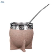 ถ้วยเหล็กสแตนเลสสำหรับ Yerba Mate พร้อมหลอดดูดขนาด8.8X10ซม. มาใหม่ล่าสุดดีมาก