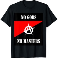 Men's cotton T-shirt Politics Anarchy Apathy No Gods No Masters T-Shirt High quality cotton short sl