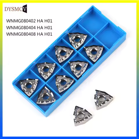 10PCS WNMG080404 HA H01 WNMG080408 HA H01 KORLOY Aluminum turning tool Carbide insert milling insert