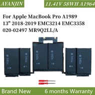 Battery A1964 for Apple MacBook Pro A1989 13" 2018-2019 EMC3214 EMC3358 020-02497 MR9Q2LL/A