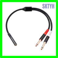 SKTYH 3.5mm Female to Two 6.35mm Male Audio Cable Splitter Cable 2, 5 6.35" Mono Female to Stereo 1/4" 1/8mm Female Stereo Audio Cable SBHRE