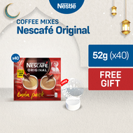 [FREE RAMADAN LAMP] Nescafe Original 3-in-1 Coffee Twin Pack 51g - Pack of 40