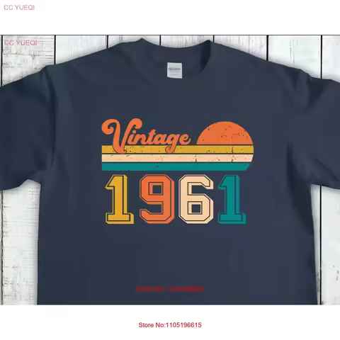 64th Birthday T Shirt Born In 1961 B day tee Retro Vintage Style vintage Washed Versatile Soft Unise