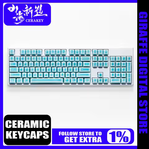 Cerakey Shanhai Ceramic Keycaps 114 Keys Caps For Mechanical Keyboard Keycaps Hifi Gaming Keycaps Pc