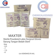 Surgical Glove Sterile Maxter / Sterile Gloves Retail no. 6,5, 7 and 7,5