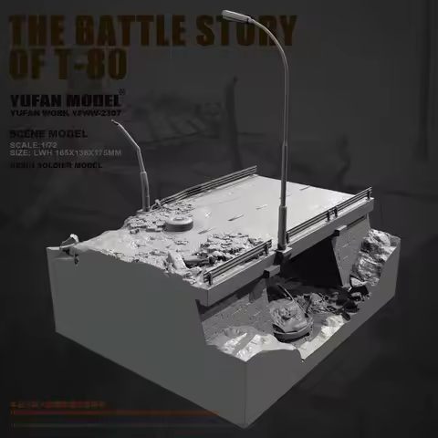 YUFAN MODEL 1/72 T 80 The story （scene） colorless self-assembly YFWW-2307+3D