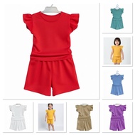 COTTON WAFFLE MIXED FAB, AERIEL TODDLER TERNO 2-3Y.O, PLAIN BUTTERFLY, COMFY SOFT, RANDOM COLORS