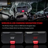 For BMW F900R S1000XR F850GS F750GS R1250GS R1200GS ADV Motorcycle Phone GPS Holder Wireless Chargin