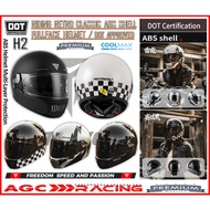 MOTOWOLF FORCE RACE RETRO HELMET H2 FULLFACE ABS HARD SHELL & COOLMAX  & LIGHTWEIGHT DOT CERTIFICATI