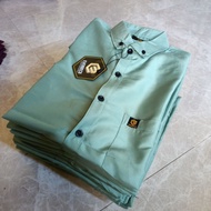 HIJAU KEMEJA SAGE MEN'S SHIRT SAGE GREEN SHORT SLEEVE baju kemeja lelaki