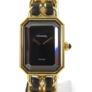 CHANEL Premiere M鍍金手錶石英機芯黑色