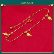 ASIX GOLD Ladies 916 Gold Anklet Korean Gold Fashion Summer Anklet for Women Emas 916 gelang kaki un