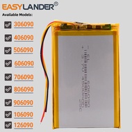 3Wires 3.7V 306090 3000mAh Lithium Lipo Li-ion Polymer Battery 406090 506090 606090 706090 806090 90