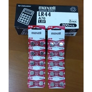 2 CARDS (20PIECES)MAXELL ALKALINE A76(LR44)1.5V BATTERIE  USE BY 2028