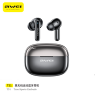 awei IPX6 T51 True Wireless หูฟังบลูทูธบลูทูธกันน้ำหูฟังแบบใส่หูสวมใส่ได้ยาวนานไม่เจ็บรองรับการโทรด้