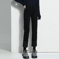 全城熱賣 - 直筒牛仔褲九分褲牛仔煙管彈力褲【黑色】【26-32碼】(下單後請聯絡客服確認發貨尺碼)