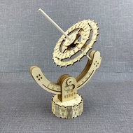 木质拼装模型D立体日晷太阳钟科技制作拼图益智玩具学生生日礼物Wood Assembled Model D Stereo Sundial Sun Clock20251024