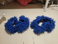 兩塊/藍色拖布/23公分直徑拖地掃地機器人/掃地機器人拖布/仿手擦拖布擦地