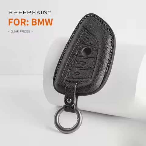 Car Key Cover For BMW G20 G30 X1 X2 X3 X4 X5 G05 X6 1 3 5 7 Series Sheepskin Car Keychain for bmw