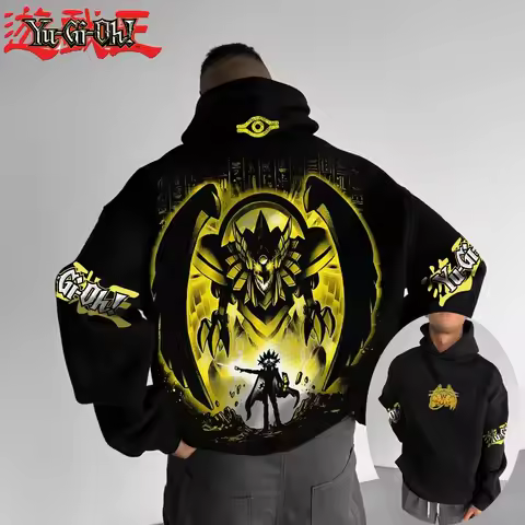 2025 Yu Gi Oh Anime Character Osiris Sky Dragon Printed Men's Autumn and Winter Thick and Wide Y2K H