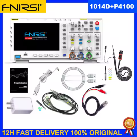 FNIRSI-1014D Digital Oscilloscope 2 In 1 Dual Channel Input Signal Generator 100MHz* 2 Ana-log Bandw