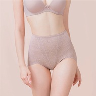 台灣製 平腹提臀高腰加大尺碼三角塑身褲 芋粉 1965-32 可蘭霓