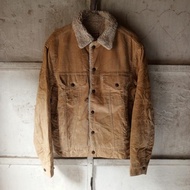 Jaket Trucker Levis Sherpa Corduroy Brown size 38R Made in usa 80s