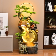 S-6🏅Gourd Feng Shui Wheel Lucky Water Opening Gift Living Room Entrance Office Water Landscape Humidifier Fountain Decor
