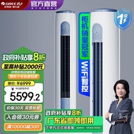 格力（GREE）空调 云逸Ⅱ  新能效 变频冷暖 自清洁 智能WiFi 大风量家用圆柱立式柜机 3匹 一级能效