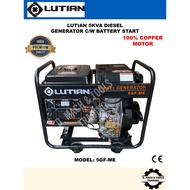 LUTIAN Diesel Generator Set (5000W) (100% Copper Wire) Electrical Start c/w Battery