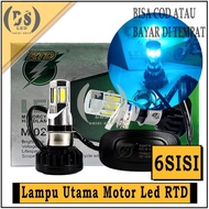 Lampu Led Utama Motor Beat Rtd 6 Sisi Iceblue / Lampu Led Depan Motor