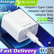 Pc837 Super BAVIN Usb-C Charger 20W PD Type-C Fast Charging Fireproof And Heat Resistant Universal