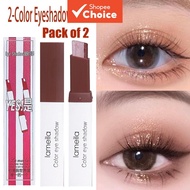 Waterproof Eyeshadow Stick 2 Color Shimmer Pigment Long Lasting No Smudge Easy Application For Begin