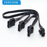 PCIe 6Pin to 3x4Pin IDE Cable Straight 18AWG For Seasonic FOCUS PLUS GOLD/Platinum/PX/GX/SGX 1000W, 