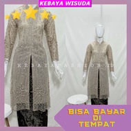 Kebaya Wisuda Elegan Mewah 2023 Remaja Modern Hijab Set Tunik Brokat Baju Adat Jawa Viral Dewasa Kek