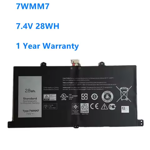 New 7WMM7 Tablet CFC6C Laptop Battery for DELL Venue 11 Pro Keyboard Dock D1R74 7WMM7 7.4V 28WH