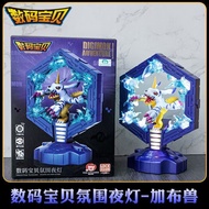 ไฟกลางคืน Digimon รูปตุ๊กตา Gabumon ของเล่นโมเดล Agumon แสงไฟสร้างบรรยากาศ