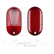 MERAH T-CARBON KEY CASE CARBON KEY COVER MERCEDES BENZ W223 S400 W206 C200 W167 GLE GLS ORIGINAL - R