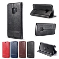 Samsung Galaxy S9 Plus Wallet Casing S9Plus Vintage PU Leather Case Flip Cover
