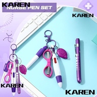 KAREN1 Nurse Badge Set, Lanyard Portable Nurse Pen Pack, Accessories Keychain Retractable Nurse Badg