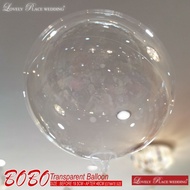 10 PCS BOBO BALLOON 20" ROUND CLEAR TRANSPARENT BALLOON