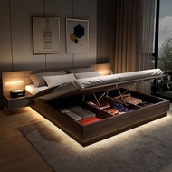 Nordic Tatami Bed Frame Wooden Bed Frame Solid Wood Bed Frame With Storage Bed Frame With Mattress Super Single/Queen/King Size Bed Frame