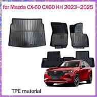 Car Floor Mat for Mazda CX-60 CX60 KH 2023~2025 2024 TPE Foot Interior Liner Waterproof Trunk Pad Ca
