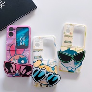 Folding phone case for Oppo Find N2 N3 Flip Flying female police officer sunglasses holder Soft adhesive phone case