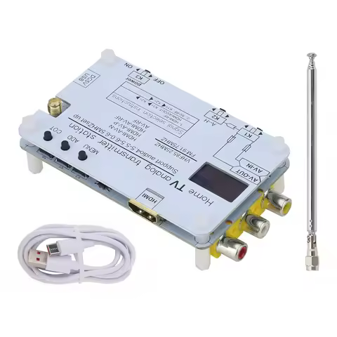 1Pc Analog TV Signal Transmitter VHF Audio Wireless RF Signal Converter AV Transmission Analog TV So