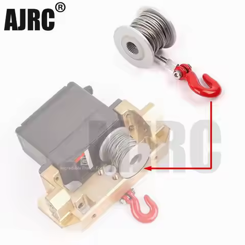 25t Steering Gear Servo Winch Wheel Steering Gear Front For 1/10 Rc Crawler Car Trx4 Trx-6 D90 D110 