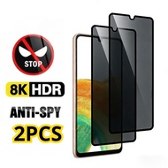 1-2Pcs Tempered Glass Film For Oppo Reno 10x Z Ace A zoom 5G 4G Anti Spy Privacy Black Edge Screen P