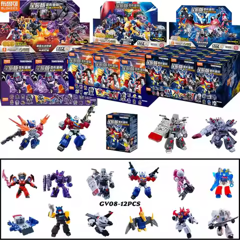 In Stock Blokees Transformers 12PCS GV01-GV08 Optimus Prime,Megatron，Soundwave，Grimlock，Shockwave，Su