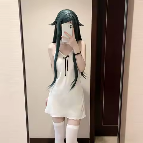 Saya no Uta Cosplay Summer Cute Japanese Style Daily White Sling Dress, Saya Cos Costume Women Anime